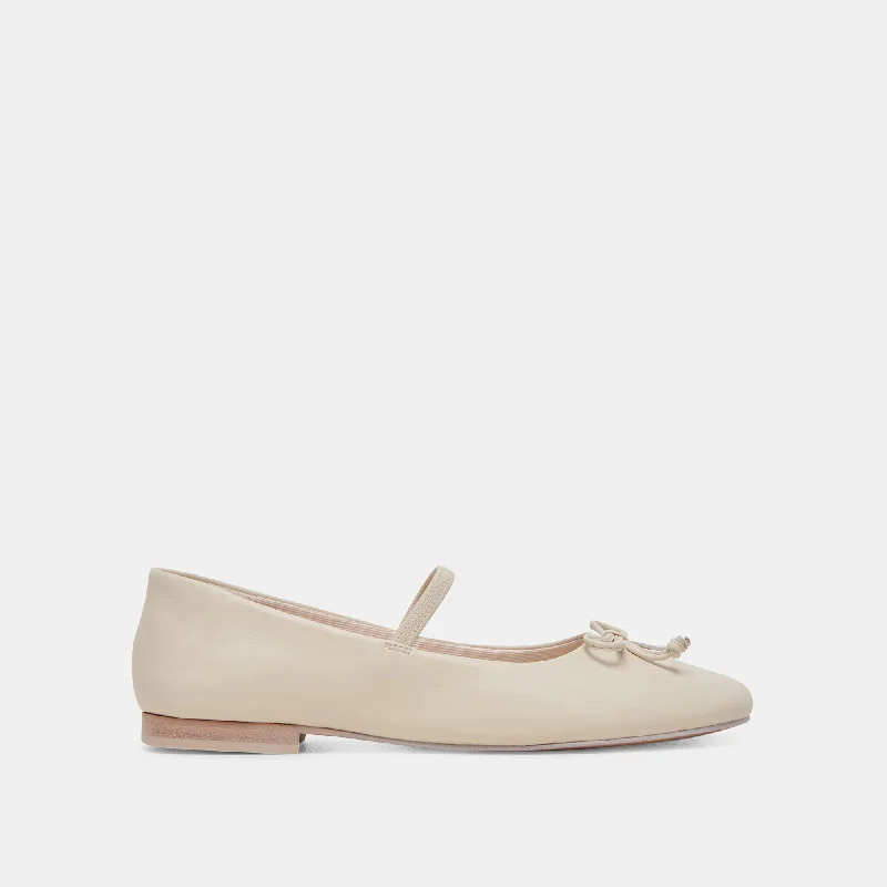 CARIN BALLET FLATS IVORY LEATHER