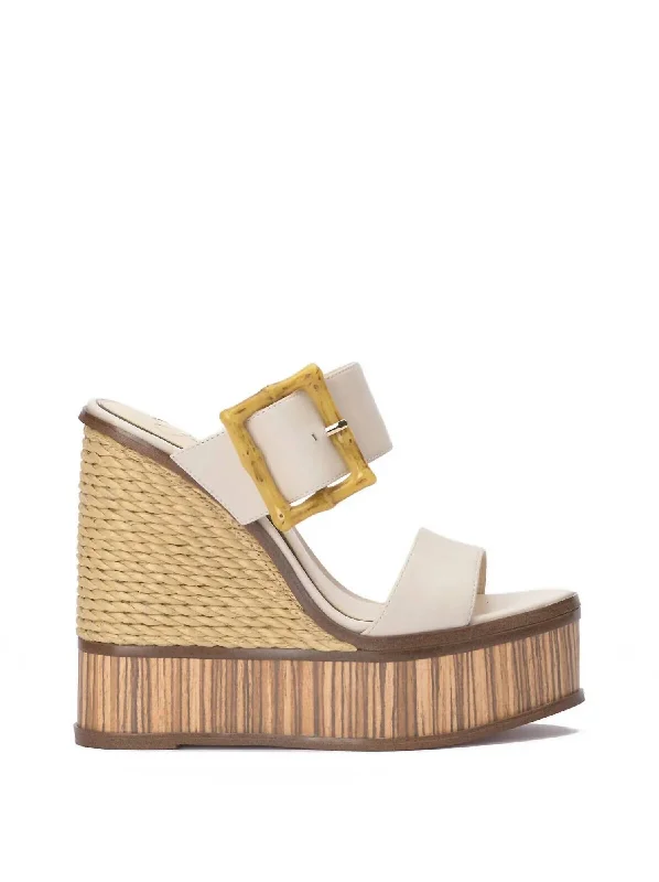 Hendrya Wedge Sandal In Natural