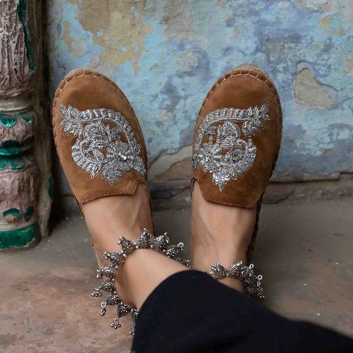 Ottoman Tan  Espadrilles Flats