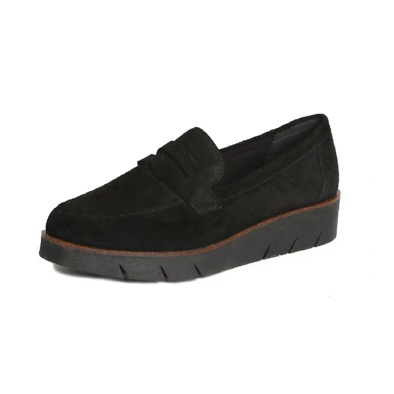 Women's Harrow Too Wedge Shoes In Black Suede