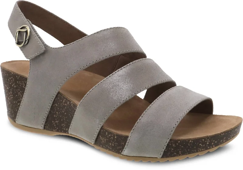 Women's Stacey Wedge Sandal In Taupe Glazed