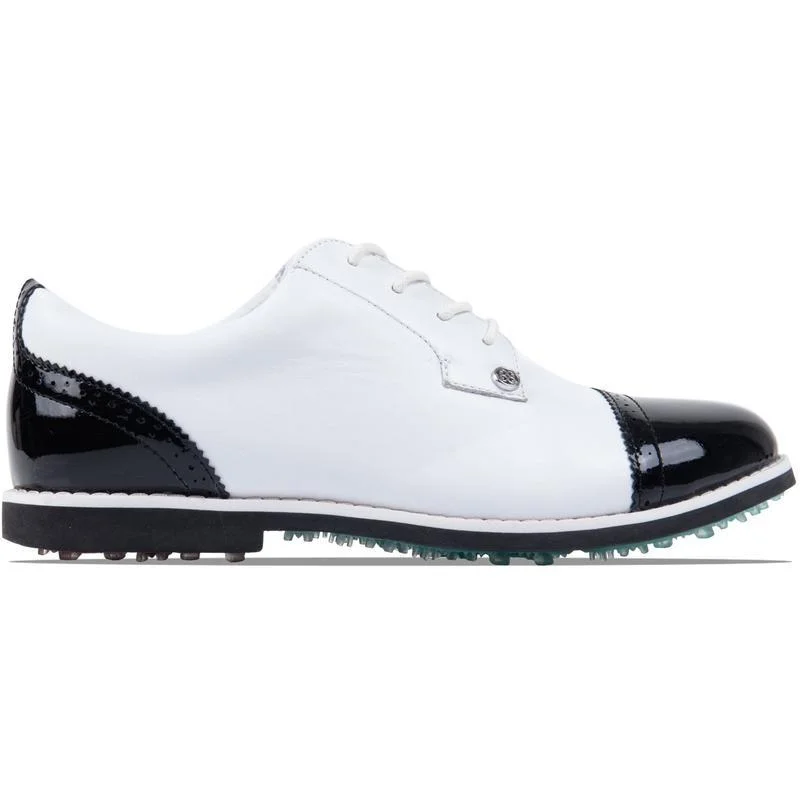 G/FORE Cap Toe Gallivanter Golf Shoe-Snow/Onyx