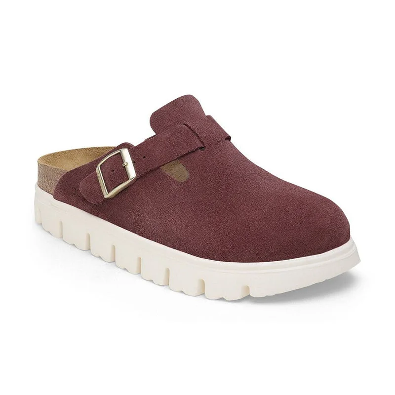 Women's Boston Chunky Narrow Berry Crush Suede