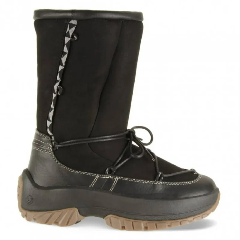 Women's Crow Shearling Boots In Black