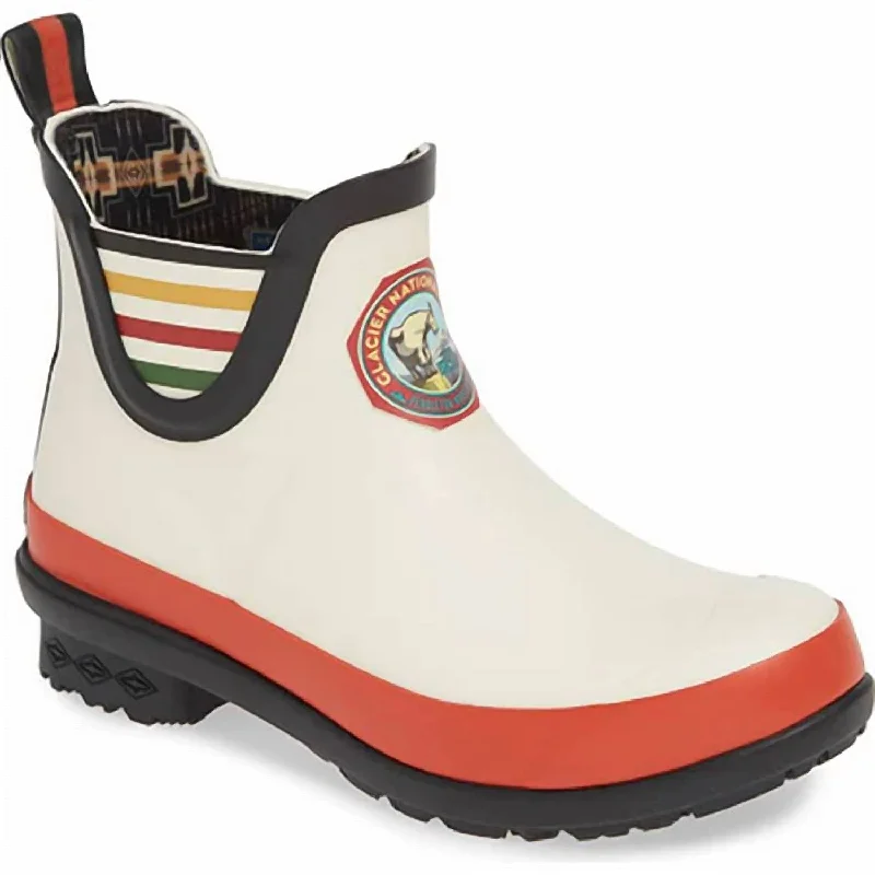 Women's Heritage Glacier National Park Rain Boot In White