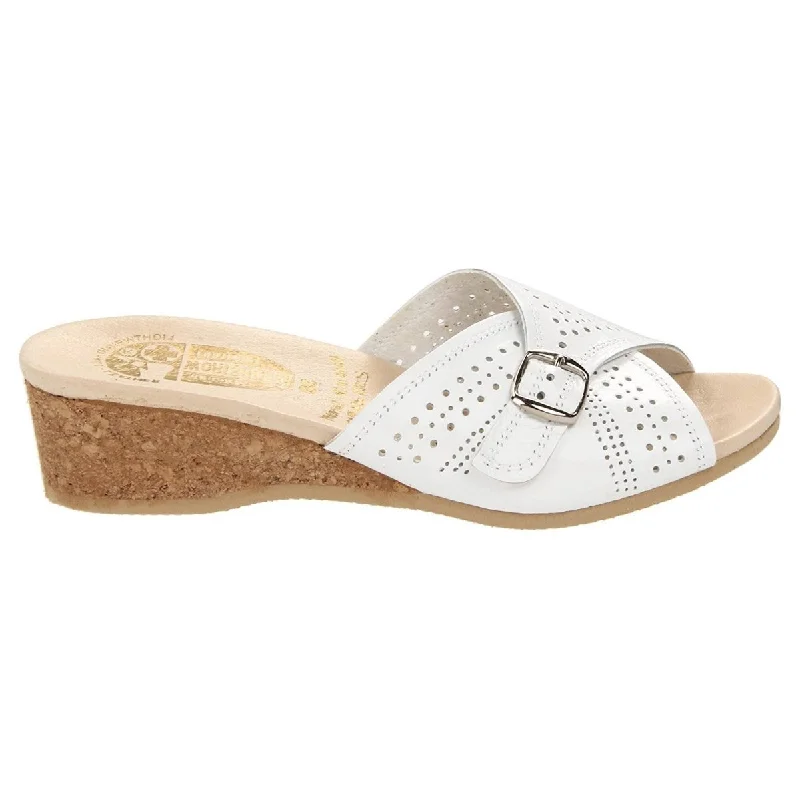 Worishofer Women's 251 Slide White Leather