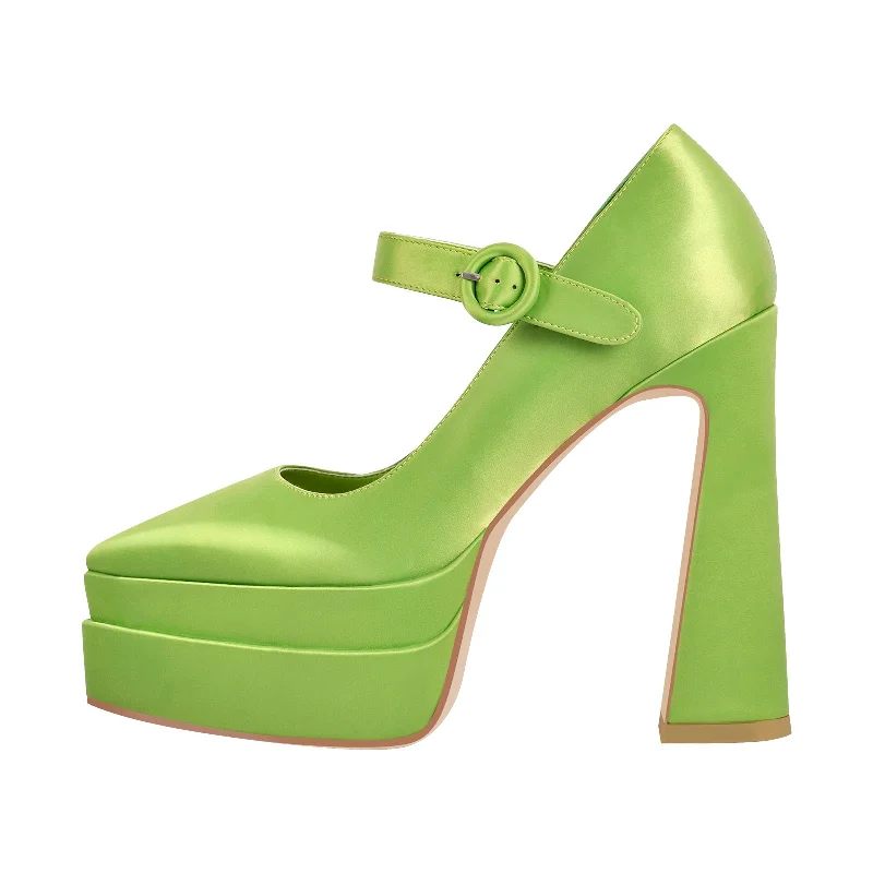 Ankle Strap Chunky Platform Mary Jane Pumps