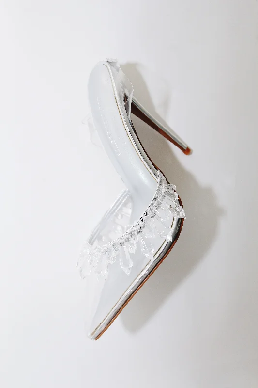 Candice Clear Drip Chandelier Slingback