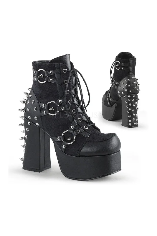 CHARADE-100 Demonia Ankle Boot | Black Fabric