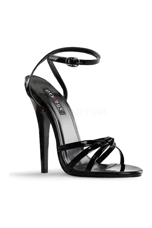 DOMINA-108 Sandal  | Black Patent