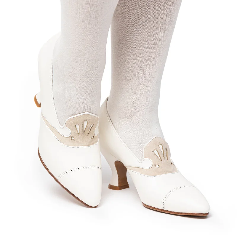 PRE-ORDER Elsie Edwardian Pumps (Ivory/Cream)