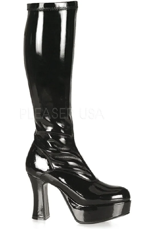 EXOTICA-2000 Go Go Boot | Black Patent