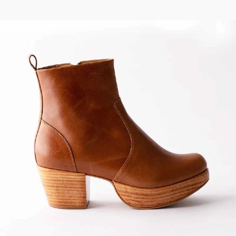 Fortress Charli Platform Bootie - Brown