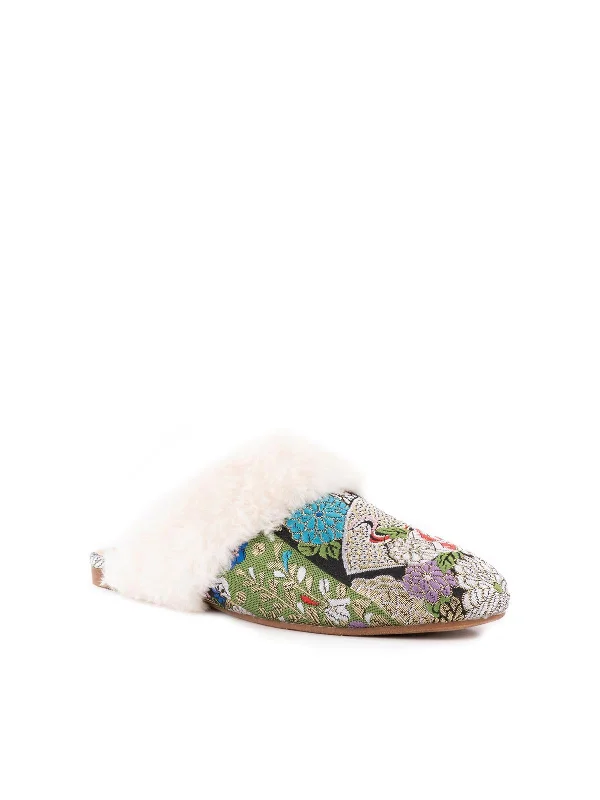 In Your Dreams Womens Faux Fur Slip On Mules