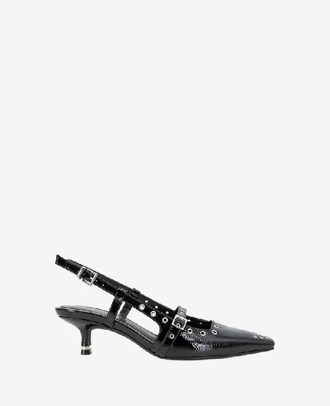 Martha Patent Eyelet Slingback Heel