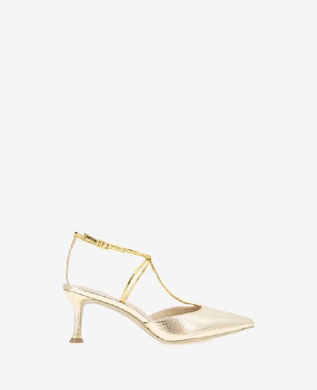 Umi T-Strap Metallic Pump